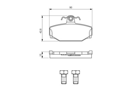 Brake Pad Set, disc brake BP561 Bosch, Image 7