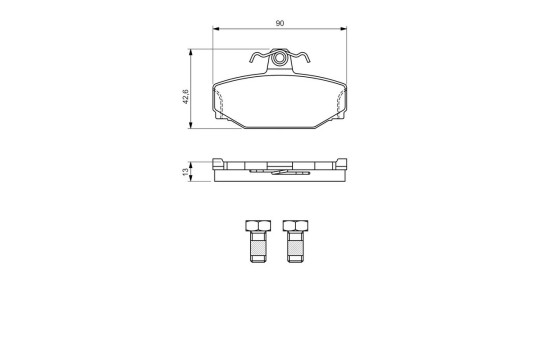 Brake Pad Set, disc brake BP561 Bosch, Image 7