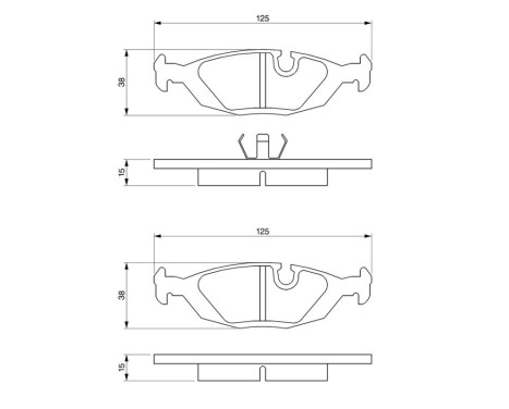 Brake Pad Set, disc brake BP562 Bosch, Image 6