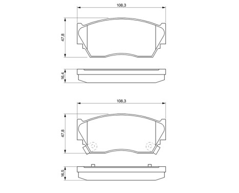 Brake Pad Set, disc brake BP563 Bosch, Image 6