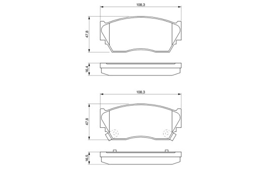 Brake Pad Set, disc brake BP563 Bosch, Image 6