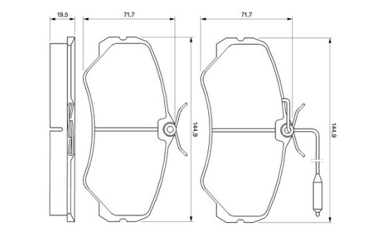 Brake Pad Set, disc brake BP564 Bosch, Image 5