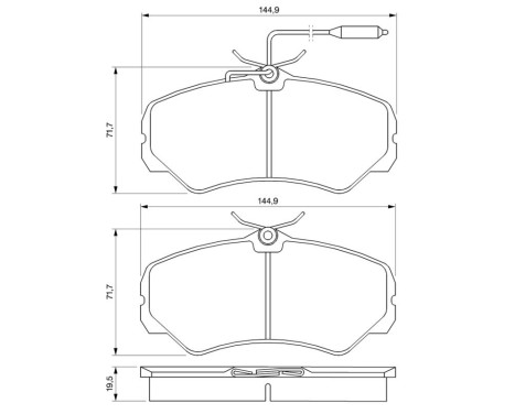 Brake Pad Set, disc brake BP564 Bosch, Image 6