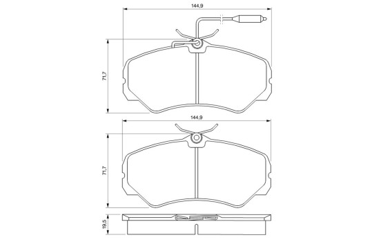 Brake Pad Set, disc brake BP564 Bosch, Image 6