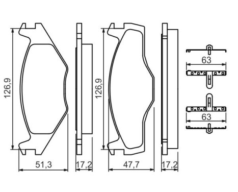 Brake Pad Set, disc brake BP567 Bosch, Image 5