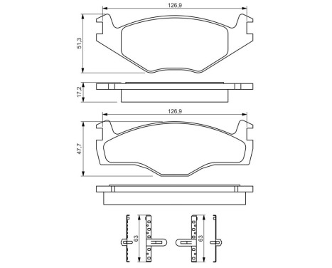 Brake Pad Set, disc brake BP567 Bosch, Image 6