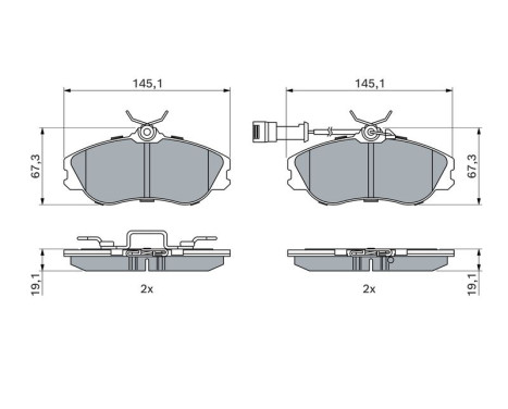 Brake Pad Set, disc brake BP569 Bosch