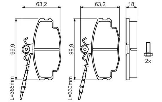 Brake Pad Set, disc brake BP570 Bosch, Image 5