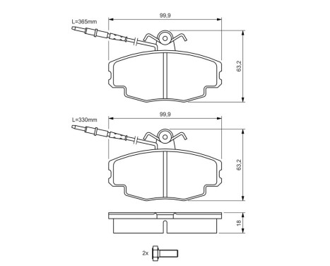 Brake Pad Set, disc brake BP570 Bosch, Image 6