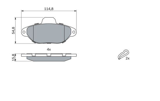 Brake Pad Set, disc brake BP571 Bosch, Image 5
