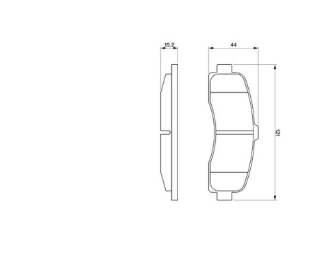 Brake Pad Set, disc brake BP573 Bosch, Image 5