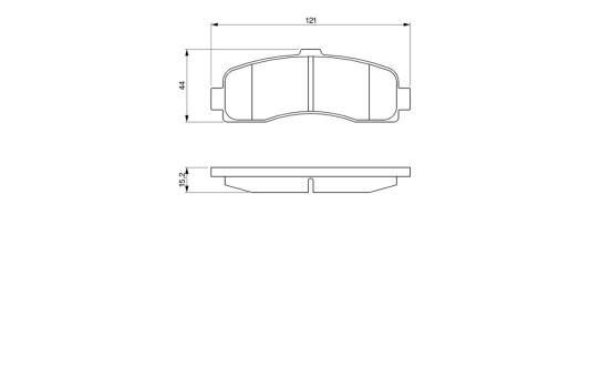Brake Pad Set, disc brake BP573 Bosch, Image 6