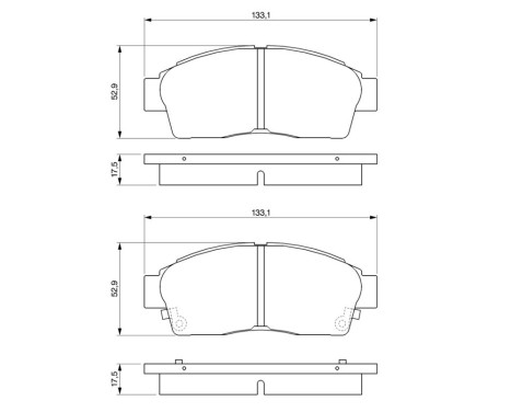 Brake Pad Set, disc brake BP574 Bosch, Image 6