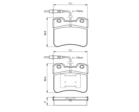Brake Pad Set, disc brake BP581 Bosch, Image 6