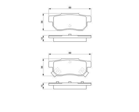 Brake Pad Set, disc brake BP582 Bosch, Image 6