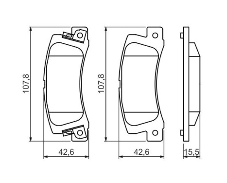 Brake Pad Set, disc brake BP585 Bosch, Image 7