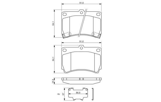 Brake Pad Set, disc brake BP590 Bosch, Image 6