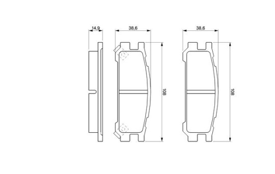 Brake Pad Set, disc brake BP592 Bosch, Image 5