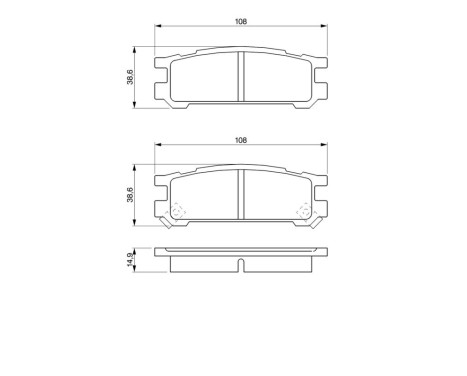 Brake Pad Set, disc brake BP592 Bosch, Image 6
