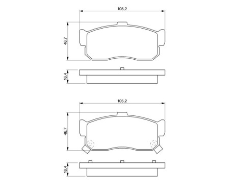 Brake Pad Set, disc brake BP593 Bosch, Image 8