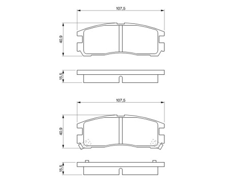 Brake Pad Set, disc brake BP594 Bosch, Image 6