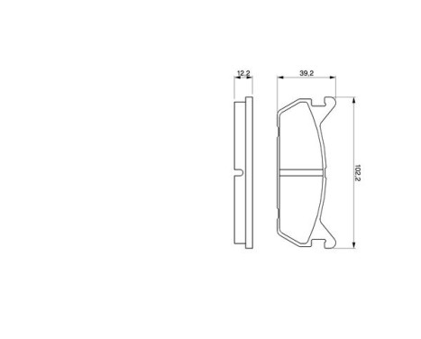 Brake Pad Set, disc brake BP595 Bosch, Image 5