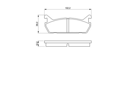 Brake Pad Set, disc brake BP595 Bosch, Image 6