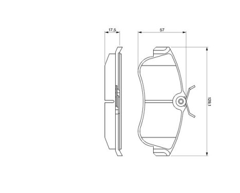 Brake Pad Set, disc brake BP596 Bosch, Image 5