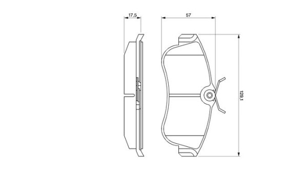 Brake Pad Set, disc brake BP596 Bosch, Image 5