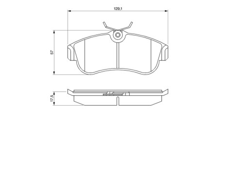Brake Pad Set, disc brake BP596 Bosch, Image 6