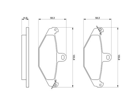 Brake Pad Set, disc brake BP597 Bosch, Image 5