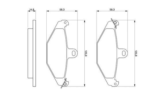 Brake Pad Set, disc brake BP597 Bosch, Image 5