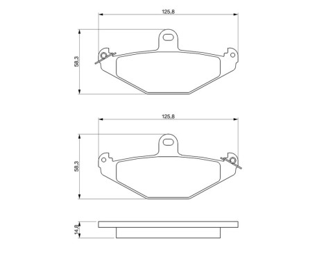 Brake Pad Set, disc brake BP597 Bosch, Image 6