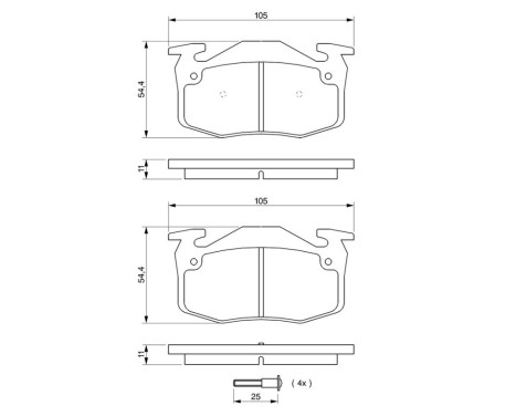 Brake Pad Set, disc brake BP598 Bosch, Image 6