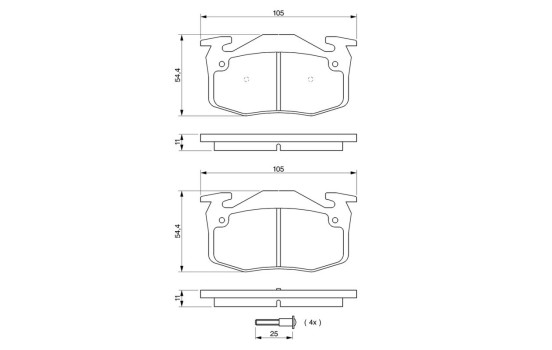 Brake Pad Set, disc brake BP598 Bosch, Image 6