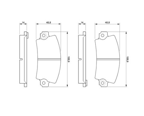 Brake Pad Set, disc brake BP601 Bosch, Image 5
