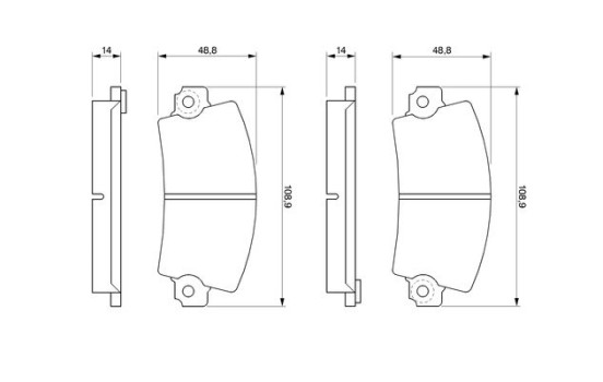 Brake Pad Set, disc brake BP601 Bosch, Image 5