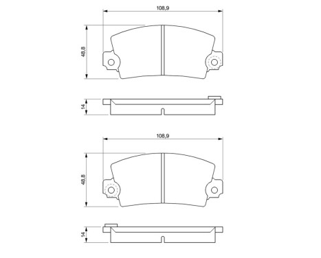 Brake Pad Set, disc brake BP601 Bosch, Image 6