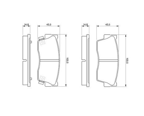 Brake Pad Set, disc brake BP604 Bosch, Image 5