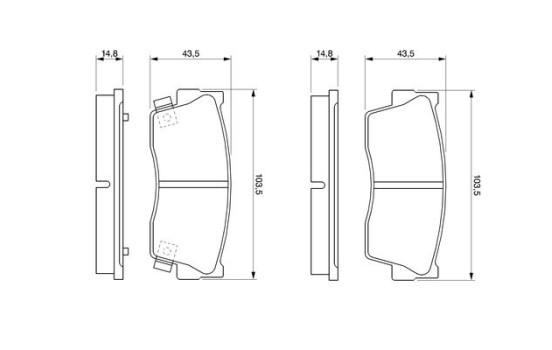 Brake Pad Set, disc brake BP604 Bosch, Image 5