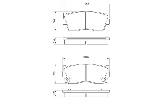 Brake Pad Set, disc brake BP604 Bosch, Image 6