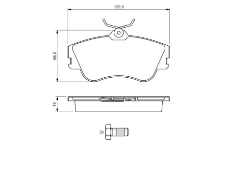 Brake Pad Set, disc brake BP607 Bosch, Image 6