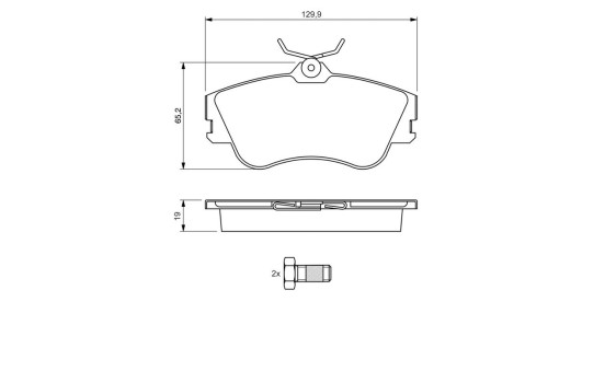 Brake Pad Set, disc brake BP607 Bosch, Image 6