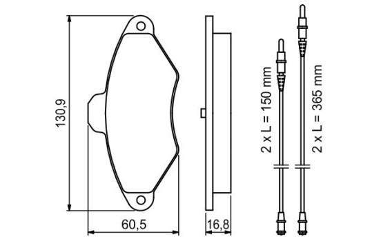 Brake Pad Set, disc brake BP608 Bosch