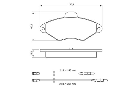 Brake Pad Set, disc brake BP608 Bosch, Image 6