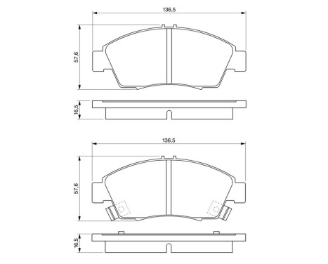 Brake Pad Set, disc brake BP609 Bosch, Image 6