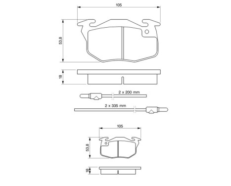 Brake Pad Set, disc brake BP611 Bosch, Image 6