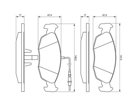 Brake Pad Set, disc brake BP612 Bosch, Image 5