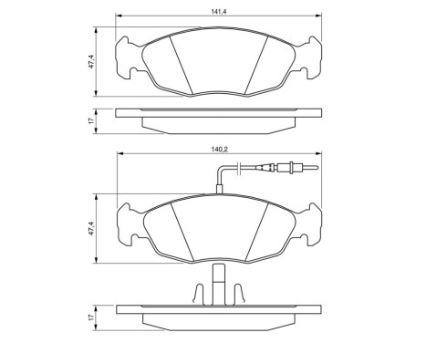 Brake Pad Set, disc brake BP612 Bosch, Image 6