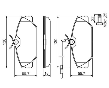 Brake Pad Set, disc brake BP613 Bosch, Image 5